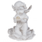 Sitzender Engel mit Perle auf Blume,