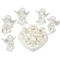 Sitzender Engel mit Perle, ca. 5 cm,