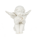 Sitzender Engel mit Perle, ca. 5 cm,