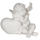 Schlafender Engel auf Herz, ca. 11,5 x 10 cm,