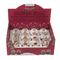 Schneekugel, Weihnachtsfigur, auf rotem &