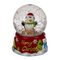 Schneekugel, Weihnachtsfigur, auf rotem &