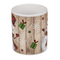 Becher mit Weihnachtsdekor, ca. 9,5 x 8 cm,