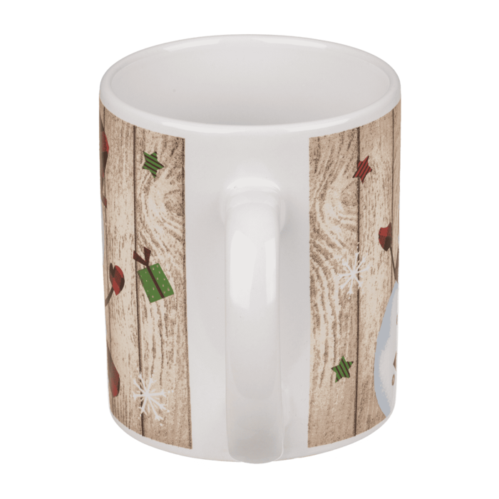 Becher mit Weihnachtsdekor, ca. 9,5 x 8 cm,