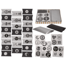 Schwarz/silberner Adventskalender,