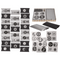 Schwarz/silberner Adventskalender,