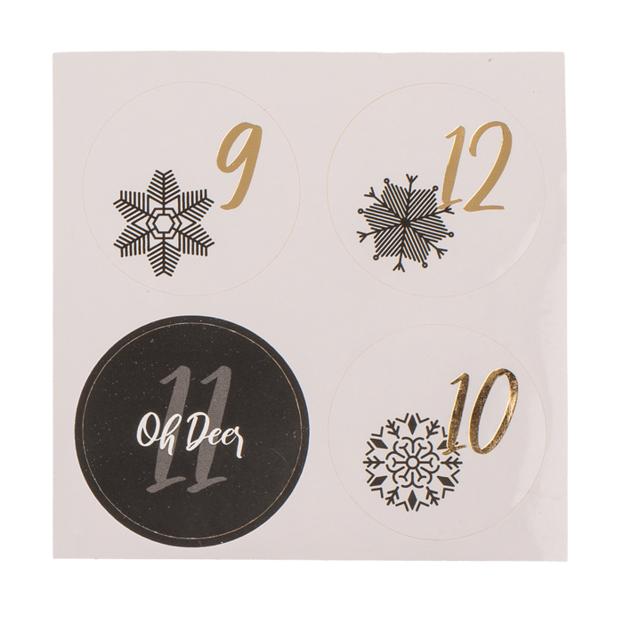 Schwarz/goldener Adventskalender,