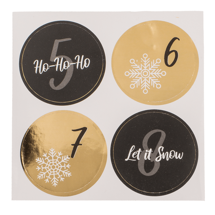 Schwarz/goldener Adventskalender,