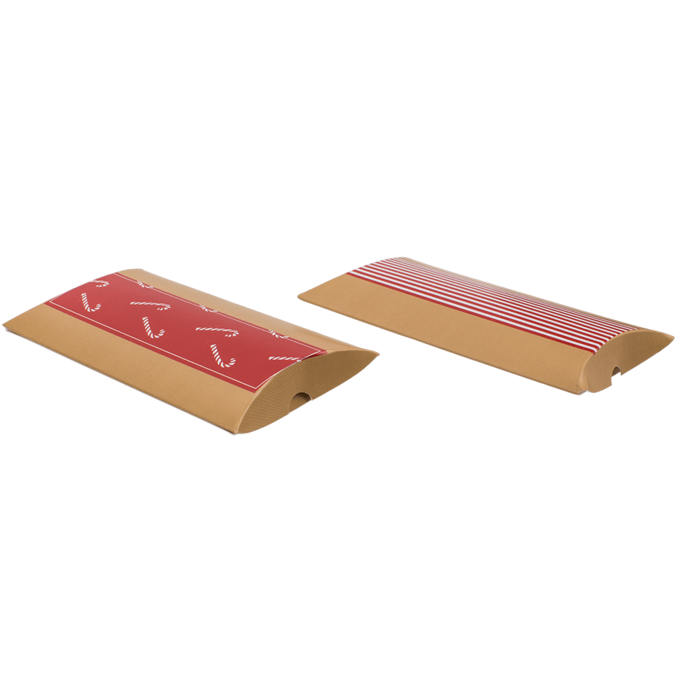 Rot/naturfarbener Adventskalender,