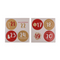 Rot/naturfarbener Adventskalender,