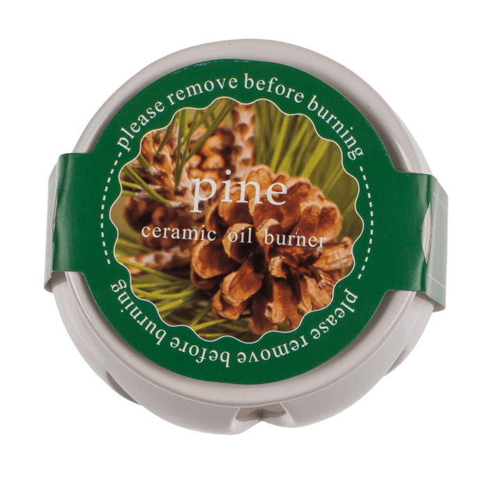 Weiße Aromalampe mit Duftmelts (Vanille, Kiefer,