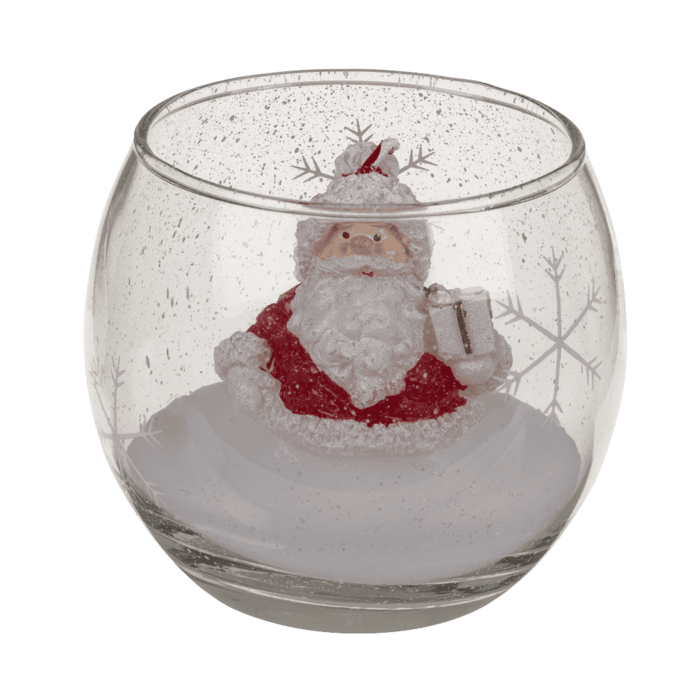 Kerze im Glas, Schneemann & Weihnachtsmann