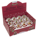 Schneekugel, Rentier & Weihnachtsmann,