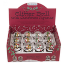 Schneekugel, Weihnachtsmann & Rentier,