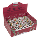 Schneekugel, Weihnachtsmann & Rentier,