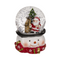 Schneekugel, Weihnachtsmann & Rentier,