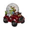 Schneekugel, Weihnachtsfiguren, auf Auto-Sockel,