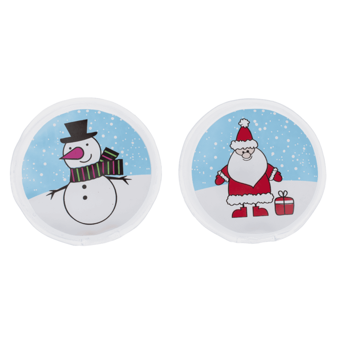 Runder Handwärmer, Weihnachtsmann, Pinguin,