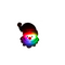 Weihnachtsmann-Button, Blinkie, mit LED