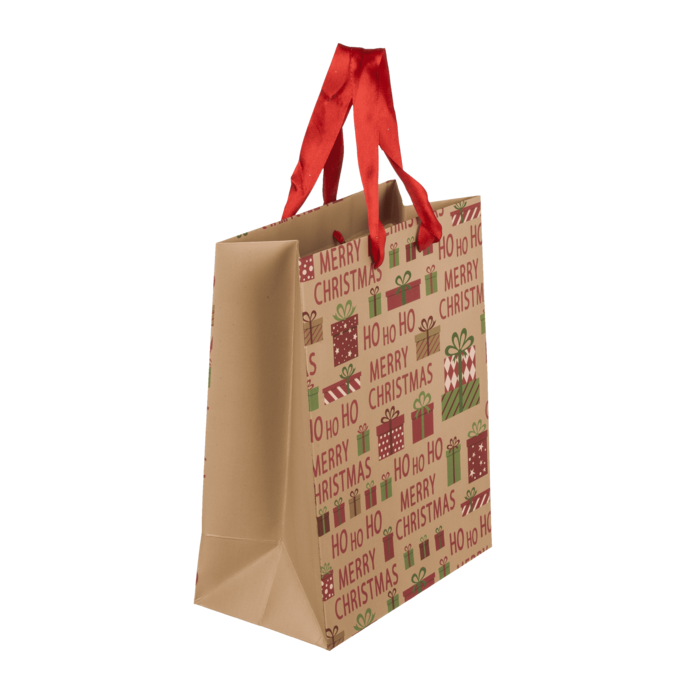 Papier-Geschenktüte, Ho Ho Ho,