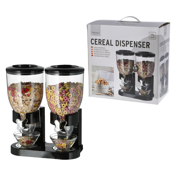 Cerealienspender doppelt, schwarz