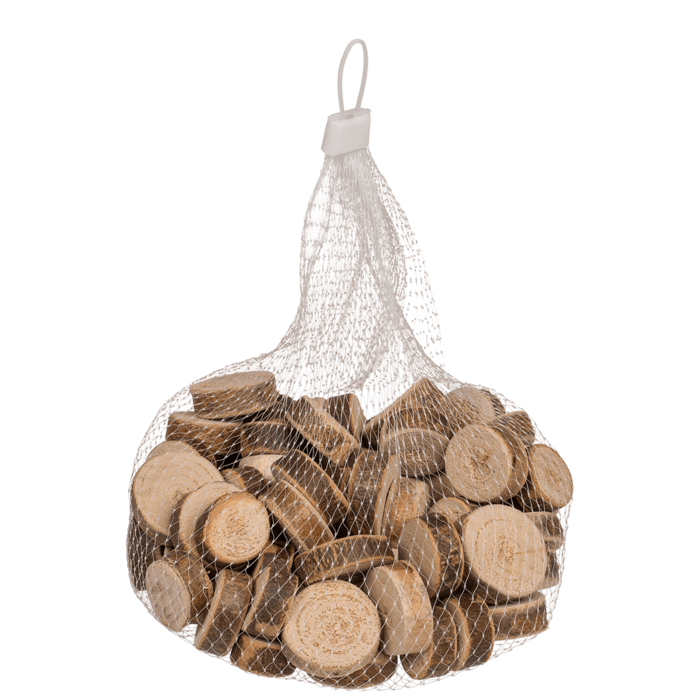 Deko-Holzscheiben, ca. 250 g,