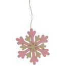 Holz-Schneeflocke mit Glitter,