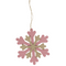 Holz-Schneeflocke mit Glitter,