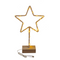 Metall-Stern mit Jute umwickelt & LED,