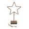 Metall-Stern mit Jute umwickelt & LED,