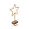 Metall-Stern mit Jute umwickelt & LED,