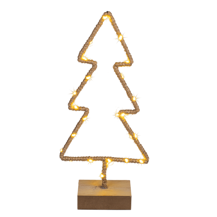 Metall-Tanne mit Jute umwickelt & LED
