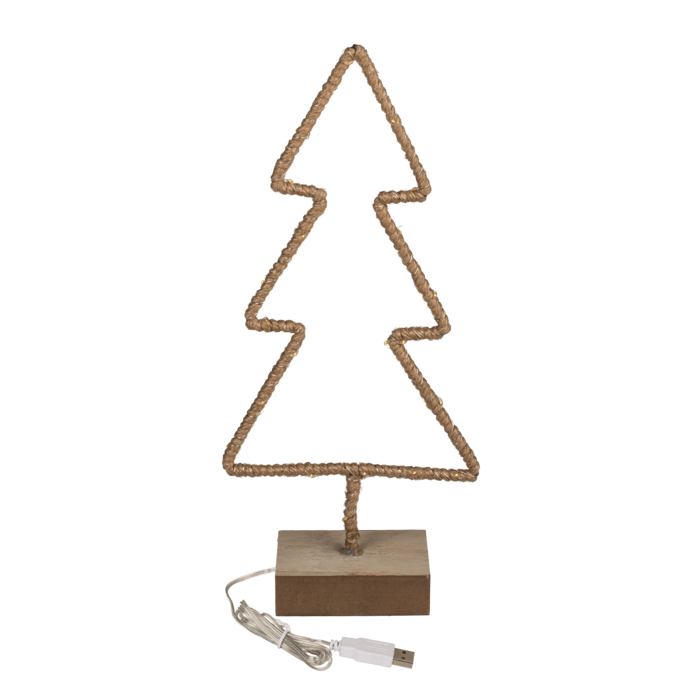 Metall-Tanne mit Jute umwickelt & LED
