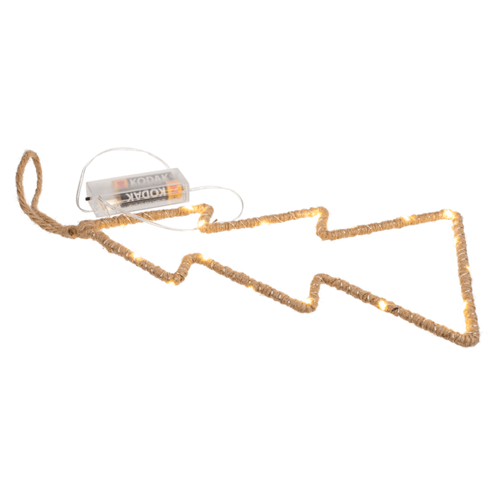 Metall-Tanne mit Jute umwickelt & LED,