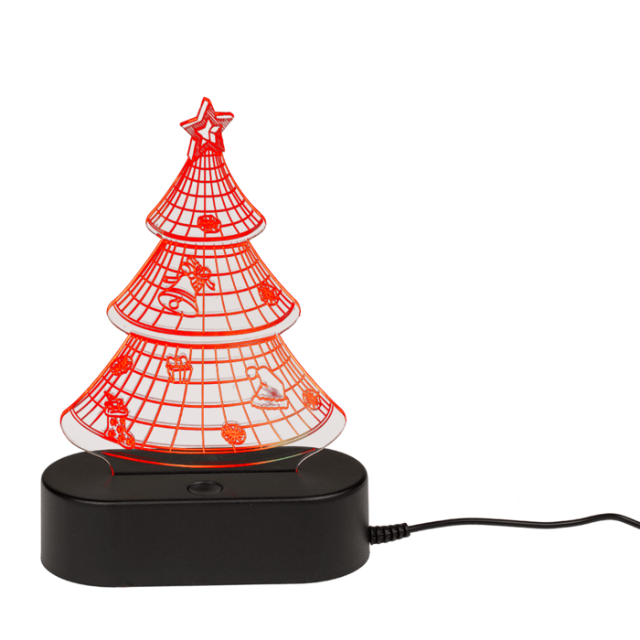 3D-Leuchte, Weihnachtsbaum, ca. 19 cm,