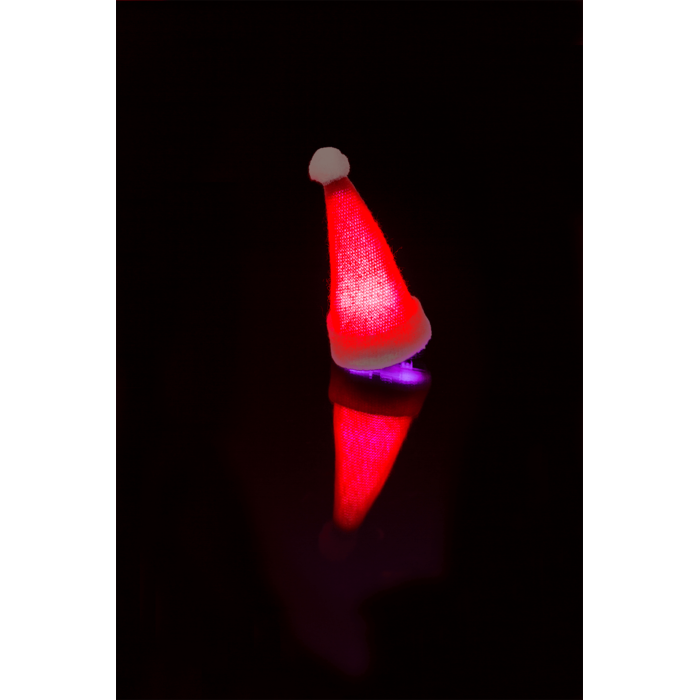 Plüsch-Haarclip, Weihnachtsmütze mit LED