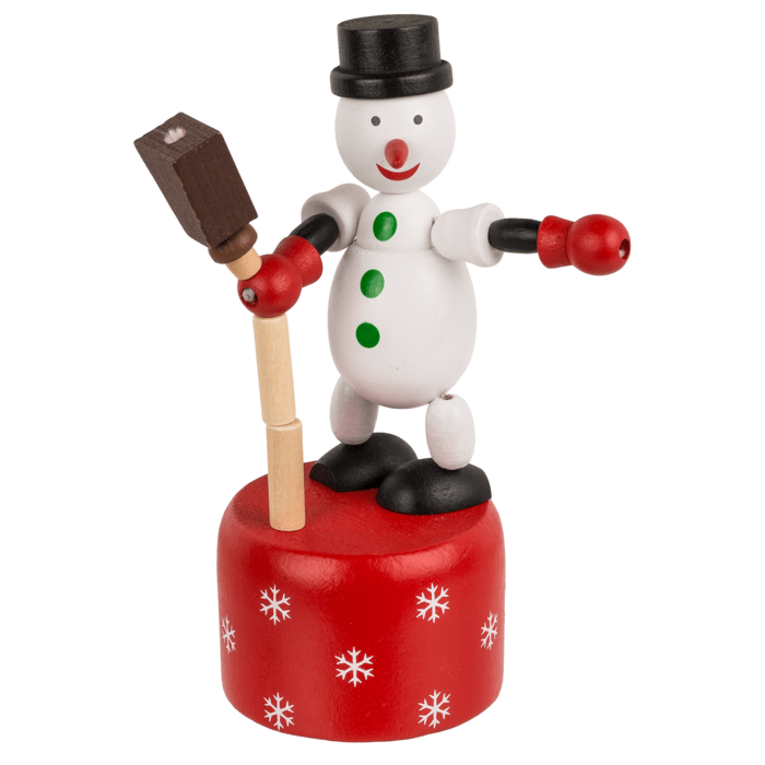 Holz-Drückfigur, Weihnachten, ca. 4,6 x 11 cm,