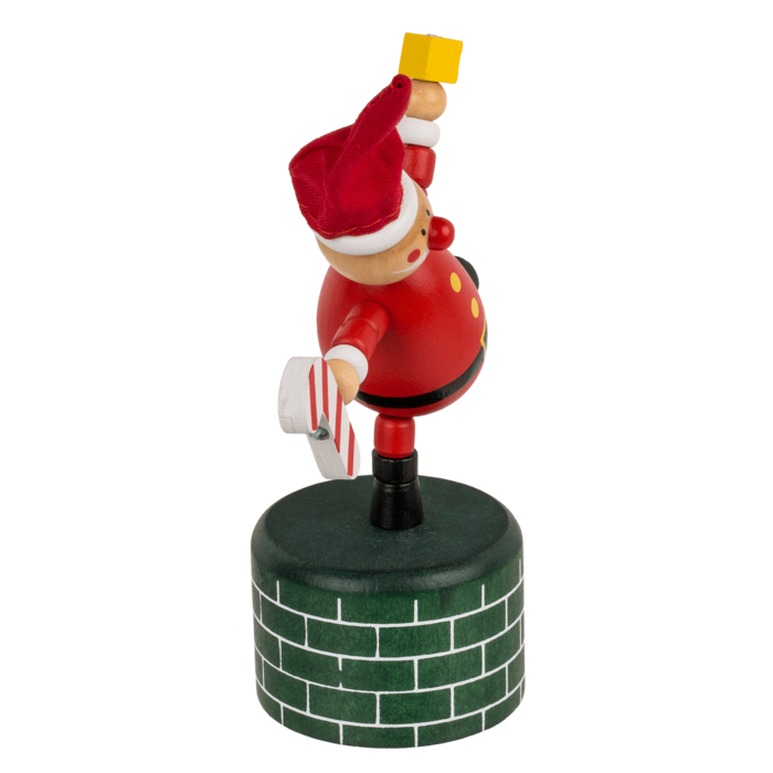 Holz-Drückfigur, Weihnachten, ca. 4,6 x 11 cm,