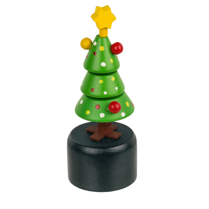 Holz-Drückfigur, Weihnachten, ca. 4,6 x 11 cm,