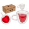Doppelwandiges Thermo-Glas mit Herzform,