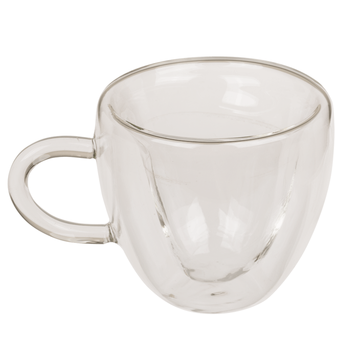 Doppelwandiges Thermo-Glas mit Herzform,