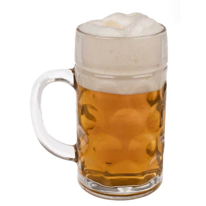 XL Glas-Bierkrug, 10,5 x 20 cm,