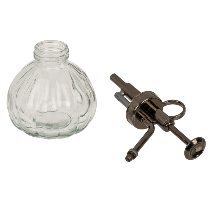 Anthrazitfarbene Glas-Sprühflasche für Pflanzen,