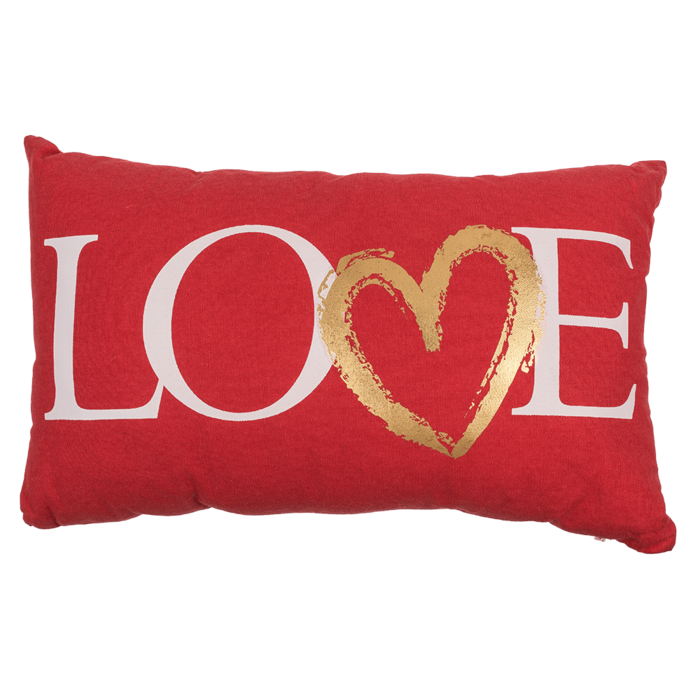 Rotes Deko-Kissen, Love,
