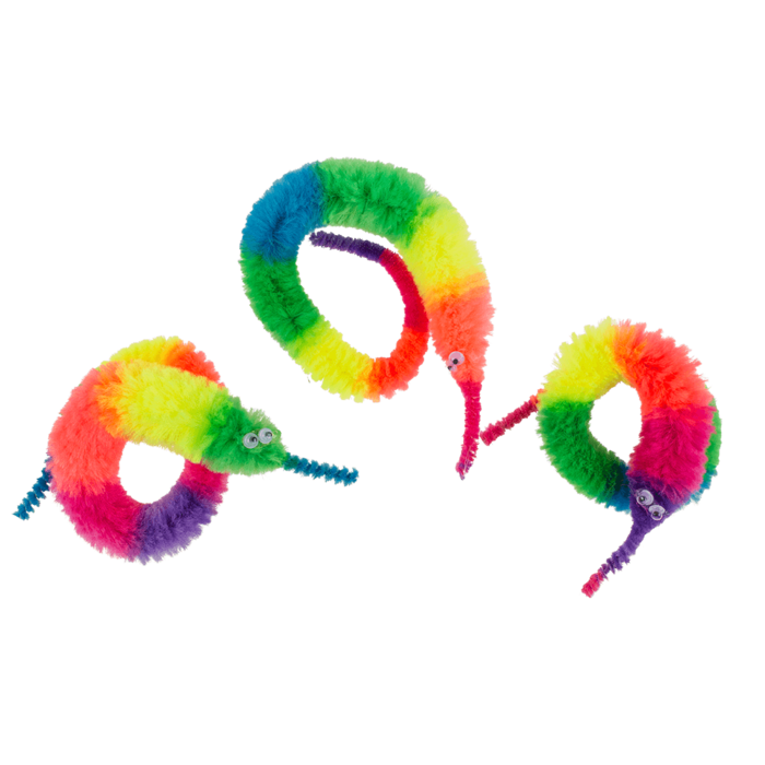 Magischer Wurm, Regenbogen, ca. 22 cm,