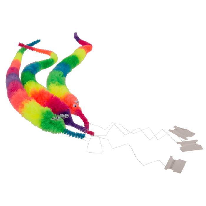Magischer Wurm, Regenbogen, ca. 22 cm,