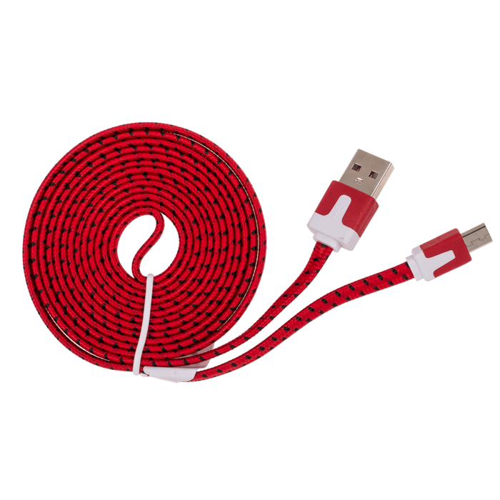 USB & Micro-USB-Ladekabel mit Textilummantelung,