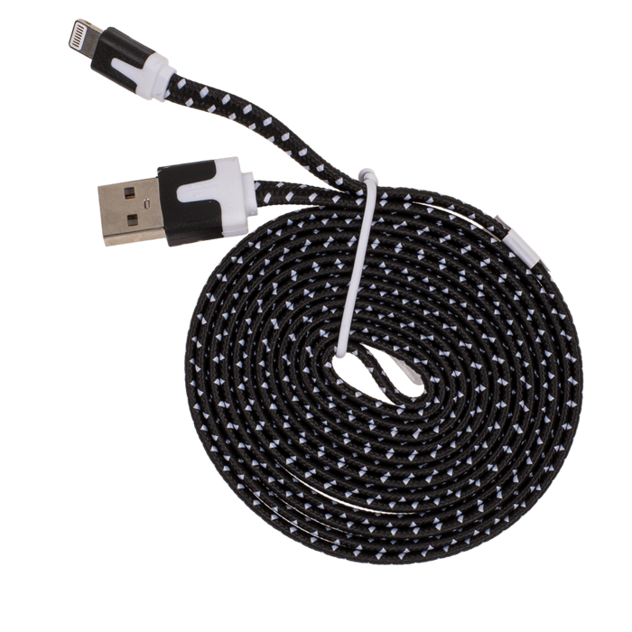 USB-Kabel mit Textilummantelung für iPhone,