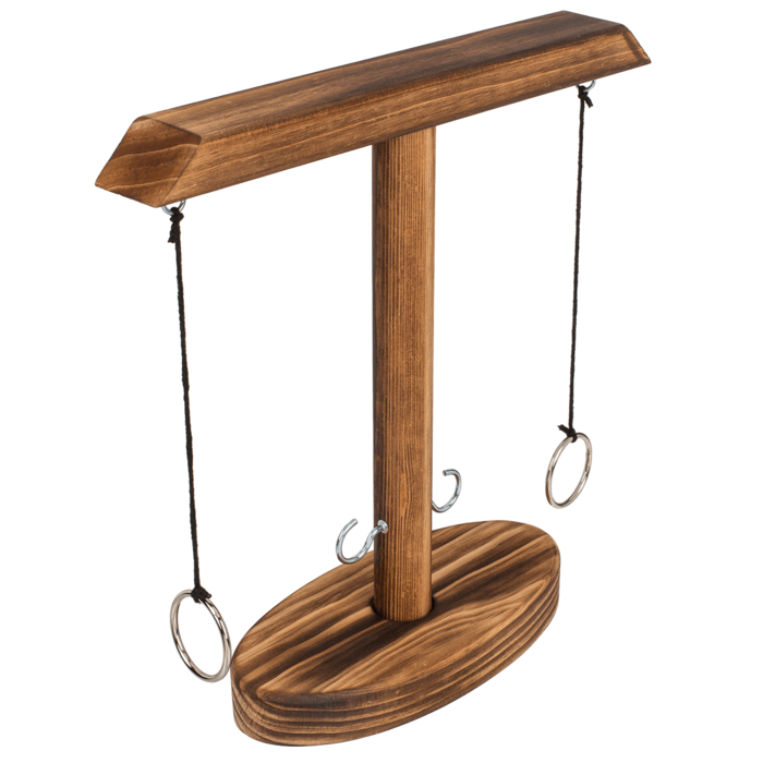 Ringwurf-Trinkspiel aus Holz, ca. 25 cm,