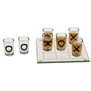 Glas-Trinkspiel, Tic Tac Toe, mit 9 Gläsern,